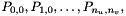 \[ P_{0,0}, P_{1,0}, \ldots , P_{n_u, n_v}, \]